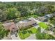 An aerial view of the property showcasing a well-maintained lawn and surrounding neighborhood at 7137 Wedgewood Dr, New Port Richey, FL 34652