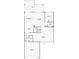 Main level floorplan featuring kitchen, living spaces, bedrooms, baths, laundry and garage with dimensions at 7412 Bridgeview Dr, Wesley Chapel, FL 33545