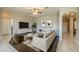 Comfortable living room with stylish furnishings, a TV, and an open layout that flows seamlessly into other spaces at 7852 Stoney Hill Dr, Wesley Chapel, FL 33545
