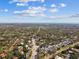 Expansive aerial shot reveals the community layout, showcasing well-maintained streets and houses in a lush, green setting at 1020 38Th N Ave, St Petersburg, FL 33704
