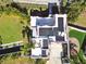 A top-down view of the home showing off the landscaping and solar panels at 1020 38Th N Ave, St Petersburg, FL 33704