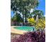 Backyard oasis with a kidney-shaped pool, lush tropical landscaping, and lounge area at 1020 38Th N Ave, St Petersburg, FL 33704