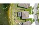 Aerial perspective highlights the property's premium location by the lake at 13111 Bahia Grass Ln, Riverview, FL 33579