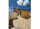 Private outdoor shower area near the beach entrance, featuring tiled flooring for easy cleanup at 13440 Gulf Blvd # 202, Madeira Beach, FL 33708
