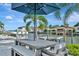 Outdoor dining area provides relaxing seating with a clear view of the waterfront at 1901 Kansas Ne Ave, St Petersburg, FL 33703