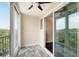 A tiled, covered balcony featuring expansive views at 3211 W Swann Ave # 605, Tampa, FL 33609
