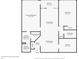 Detailed floorplan showcasing the layout of rooms including kitchen, living room, and bedrooms at 3211 W Swann Ave # 605, Tampa, FL 33609