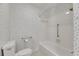 Bathroom featuring floral wallpaper, a shower and vanity at 339 Club Manor Dr, Sun City Center, FL 33573