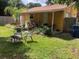 Relaxing backyard featuring comfortable seating, a fire pit, lush grass, and privacy fence at 345 21St S Ave, St Petersburg, FL 33705