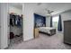 Bedroom with closet entrance showing the layout at 3952 Aldea Way, Wesley Chapel, FL 33543