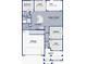 Detailed floor plan showing the layout of the home including the kitchen, Gathering room, and bedrooms at 3952 Aldea Way, Wesley Chapel, FL 33543
