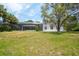 Spacious backyard with lawn and screened-in pool at 4012 Wellington Pkwy, Palm Harbor, FL 34685