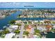 Aerial view of waterfront community located on the Gulf of Mexico at 710 116Th Ave, Treasure Island, FL 33706