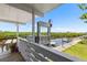 Backyard with a boat lift and beautiful views of the waterway and mangroves at 14409 Birch St, Hudson, FL 34667
