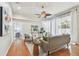 Comfortable living room with views of the pool area at 1521 Brittany Ct, New Port Richey, FL 34655