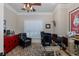 Well-lit office featuring modern desk, decor, and a leather chair at 1834 Daiquiri Ln, Lutz, FL 33549