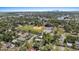 Aerial view of the surrounding community, baseball fields, a river and the city of Tampa at 212 W Powhatan Ave, Tampa, FL 33604