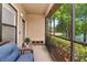 The patio is great for relaxing, with views of the lake and plenty of natural light at 2173 Tuscany Trce # 8, Palm Harbor, FL 34683