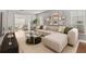 Comfortable living room features an L-shaped couch, and modern decor at 2619 Green Valley St, Valrico, FL 33596