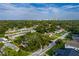 Aerial view of a residential home surrounded by mature trees and lush greenery in a charming neighborhood at 3321 14Th N St, St Petersburg, FL 33704