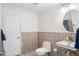 Chic bathroom featuring decorative tile, modern fixtures, and a classic vanity at 3351 Lintower Dr, Land O Lakes, FL 34638