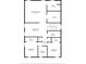 This second-floor plan features the Gathering room, primary bedroom, bedrooms, bathrooms, and laundry room at 3351 Lintower Dr, Land O Lakes, FL 34638