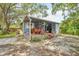 Expansive backyard with a covered patio and shade, perfect for outdoor entertaining at 4801 71St N St, St Petersburg, FL 33709