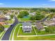 The areal view highlights the property's location near community parks, pools, and well-maintained streets at 4805 Holdsworth Dr, Land O Lakes, FL 34639