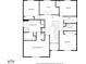 Detailed second floor plan showcasing the layout of bedrooms and bathrooms at 4805 Holdsworth Dr, Land O Lakes, FL 34639