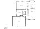 Detailed first floor plan showcasing the layout of the home including a kitchen and garage at 4805 Holdsworth Dr, Land O Lakes, FL 34639