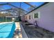 Large, screened-in pool with a covered patio area, ideal for entertaining guests or relaxing in the shade at 5010 109Th N Way, St Petersburg, FL 33708