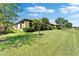 Lush green lawn with a variety of trees and tropical plants creates a scenic outdoor setting at 5646 Sunset Falls Dr, Apollo Beach, FL 33572