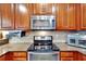 Modern kitchen appliances and granite countertops at 5646 Sunset Falls Dr, Apollo Beach, FL 33572