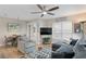 Relaxing living room featuring a comfortable sofa and decor with an adjacent dining area at 607 S Albany Ave # 1, Tampa, FL 33606
