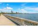 Scenic waterfront view with a grand seawall, offering stunning cityscapes and recreational opportunities at 607 S Albany Ave # 1, Tampa, FL 33606