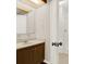 Cozy bathroom featuring a vanity, mirror, and shower at 8630 Cattail Dr # 8630, Temple Terrace, FL 33637