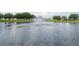 Beautiful pond featuring a fountain in a well-maintained community at 10811 Lakeside Vista Dr, Riverview, FL 33569