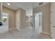 Hallway with carpet and multiple doors leading to other rooms in the home at 110 Aberdeen Pond Dr, Apollo Beach, FL 33572