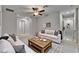 Upstairs living room area features a ceiling fan and contemporary furnishings at 12617 Maple Bonsai Dr, Riverview, FL 33579