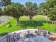 Fenced dog park features lush green space, play equipment, and seating for pet owners at 13028 Prestwick Dr, Riverview, FL 33579