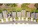 Aerial view of a home's location within a neatly planned community at 13727 Whiskey Daisy Dr, Dade City, FL 33525