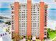 High-rise beachfront condo featuring a private balcony with ocean views at 17920 Gulf Blvd # 208, Redington Shores, FL 33708