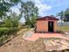 Backyard shed offering storage space, and gated perimeter at 2432 Caretta Ave, Spring Hill, FL 34609
