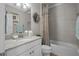 Neutral toned bathroom with modern shower and bathtub at 3161 Satilla Loop, Odessa, FL 33556