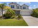 Charming two-story home with manicured lawn, mature landscaping, and welcoming curb appeal at 3161 Satilla Loop, Odessa, FL 33556