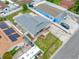 Aerial view of backyard with solar panels, RV, and outdoor space perfect for relaxing and entertaining at 3927 Spence Ave, Tampa, FL 33614