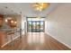 Spacious living room featuring hardwood floors, modern ceiling fans, and an open floor plan at 400 4Th S Ave # 508, St Petersburg, FL 33701