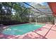 Pool and screened enclosure providing a private outdoor oasis at 4388 Tiffin Ave, Spring Hill, FL 34609