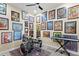 Music room with posters and instruments, offers a unique space for creativity and music enthusiasts at 6154 Marsh Trail Dr, Odessa, FL 33556