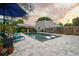 Backyard pool with stylish patio, relaxing lounge chairs, and a privacy fence surrounded by lush greenery at 6251 4Th S Ave, St Petersburg, FL 33707